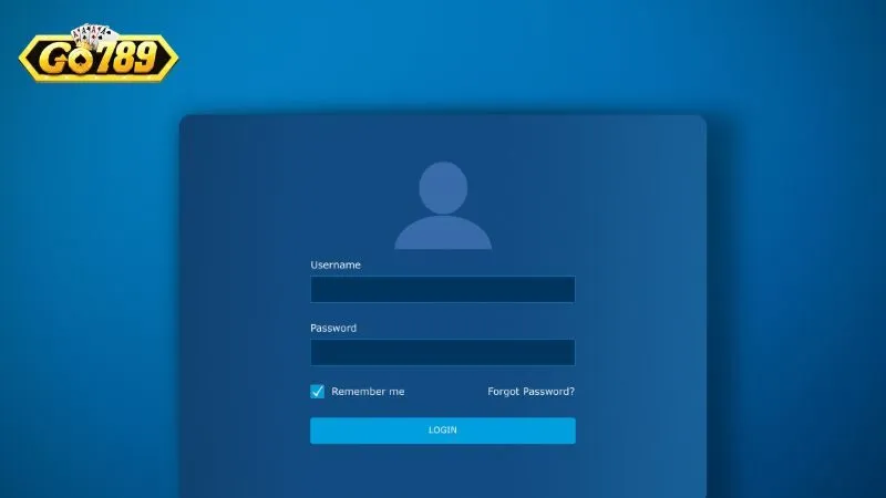 Khung đăng nhập GO789 gồm ô tên đăng nhập, mật khẩu và nút Login